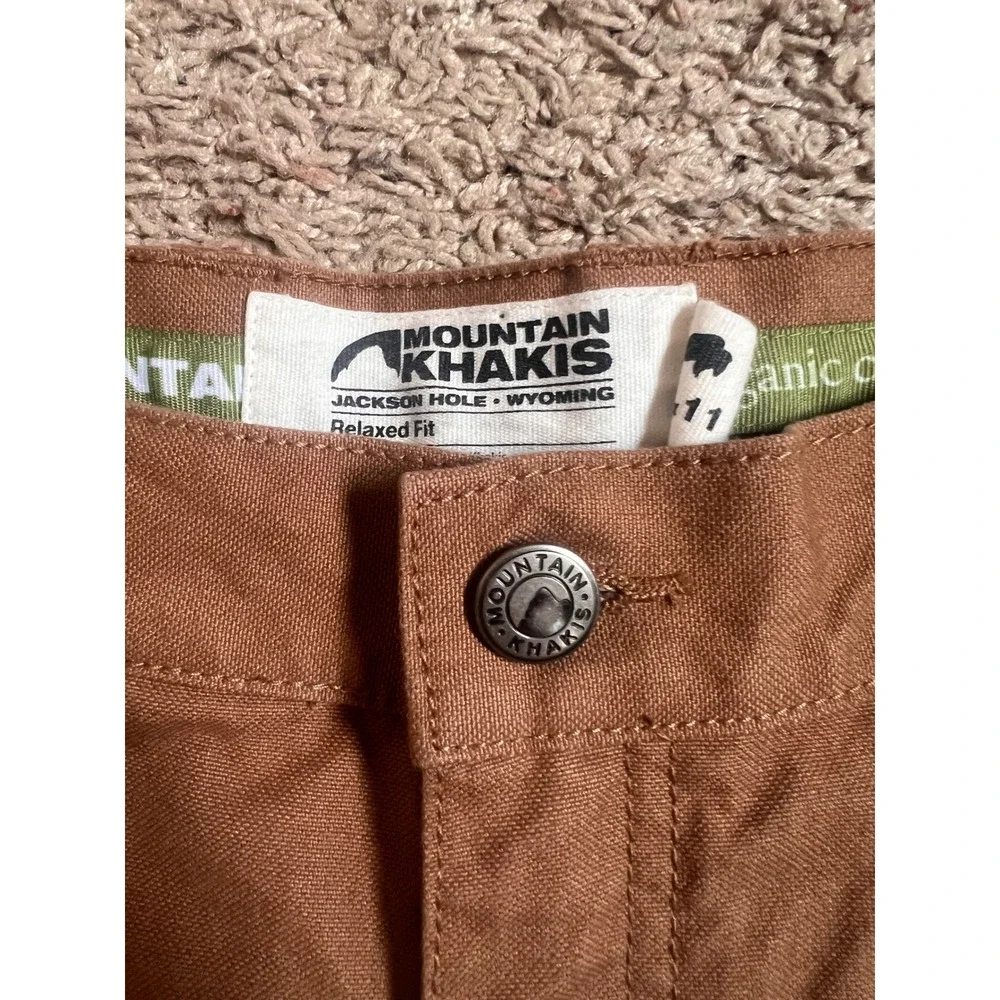 Mountain Khakis Relaxed Fit Organic Cotton Canvas Utility Shorts Brown Mens 31